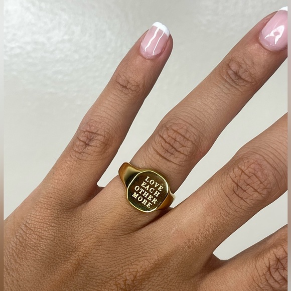 NEW! LOVE EACH-OTHER MORE GOLD RING - Picture 2 of 4
